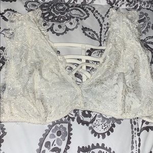 White lace bralette